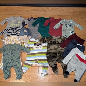 Winter Baby Boy Clothes Bundle 0-3m